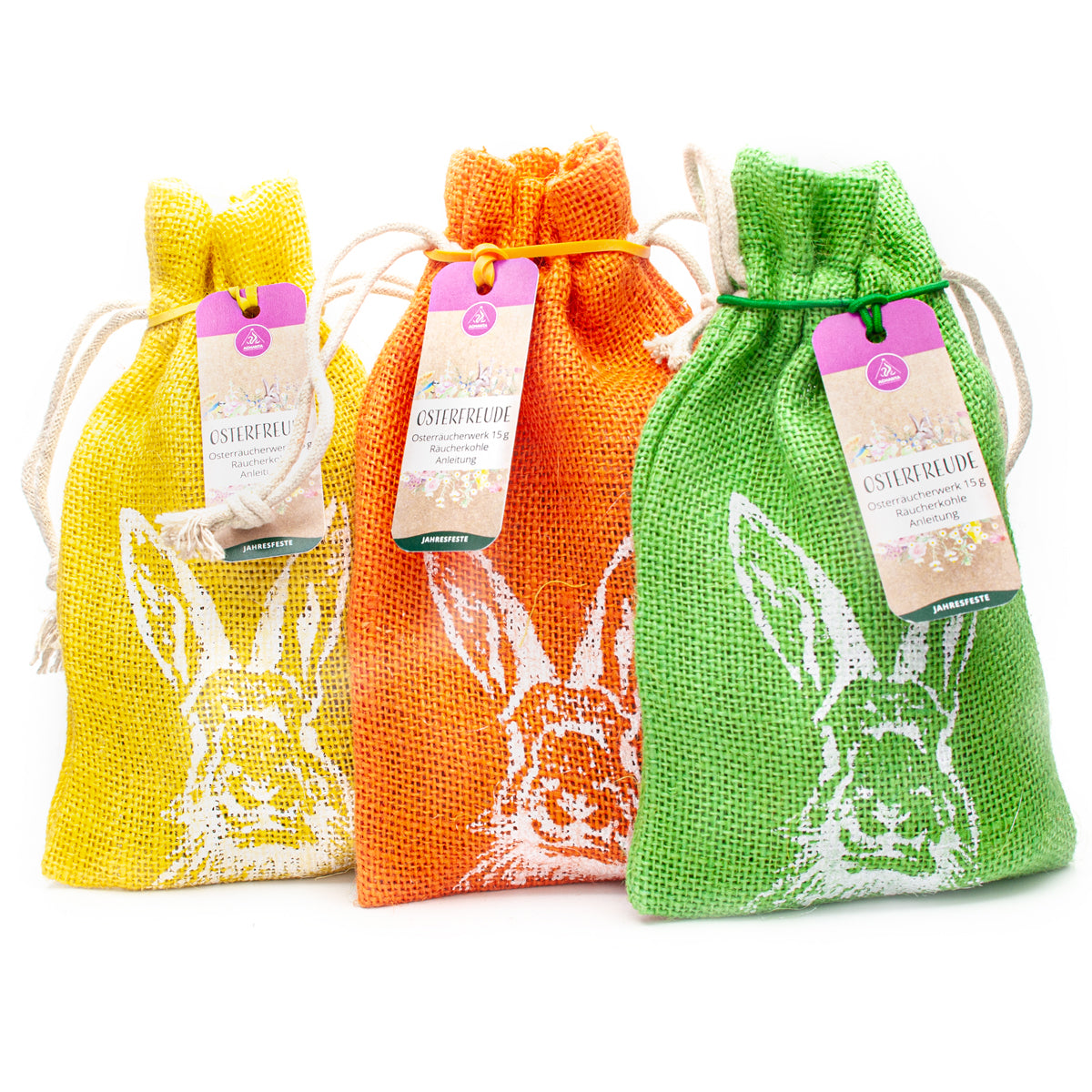 Räucherset "Osterfreude" in schönem Jutesack