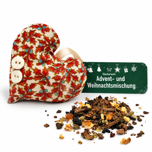 Achanta Weihnachtsherz aus Stoff (Handarbeit)