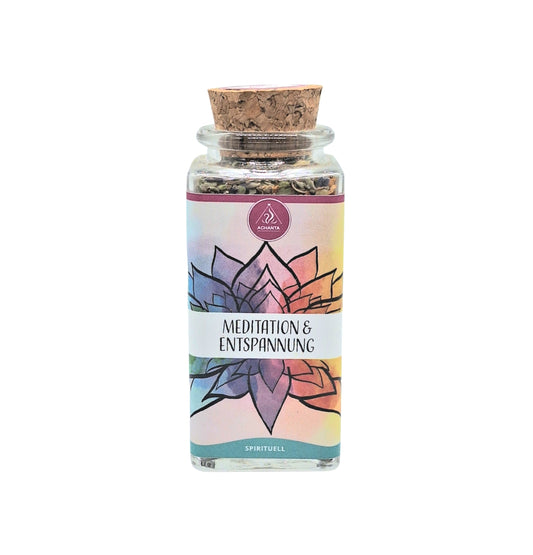 Räucherspezialität "Meditation & Entspannung" (100 ml, im Glas hoch)