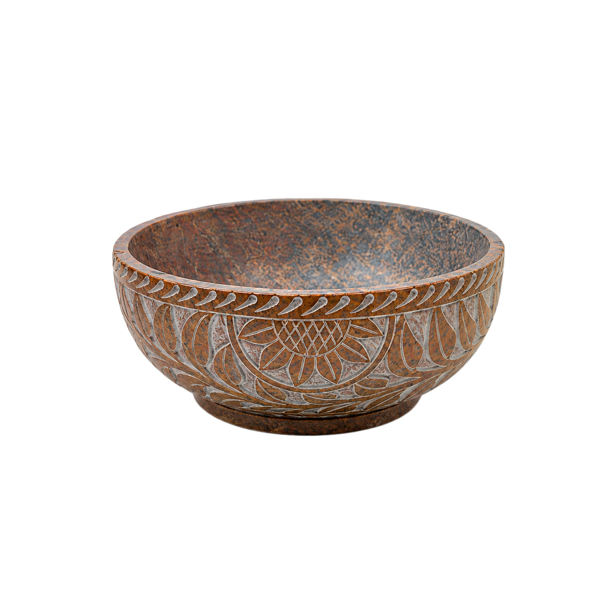 Räucherschale aus Speckstein – Orientalisches Design ockergelb