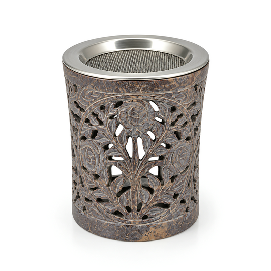 Räucherlampe mit Sieb aus Speckstein – Orientalisches Design